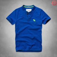 heren abercrombie and fitch henley tee korte t-shirt moose logo blauw groen Overhemd Uitgaan z878y475